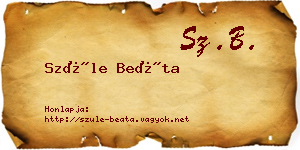 Szüle Beáta névjegykártya